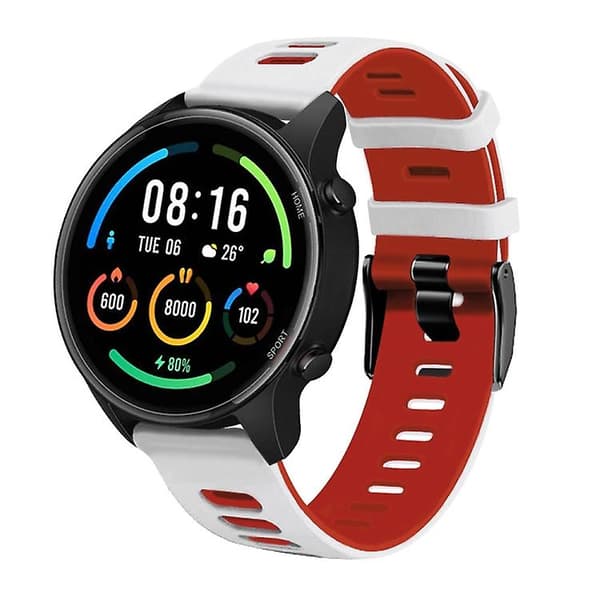 Til Garmin Move Sport 20 mm blandet farve silikone urrem White-Orange