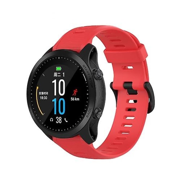 Til Garmin Forerunner945 / Fenix5 Plus / Approach S60 Monokrom silikone urrem Red