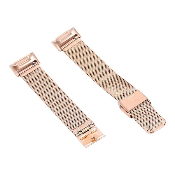 Til Fitbit Charge 5 Milan Steel Double Buckles Strap Watch Band Rose Gold