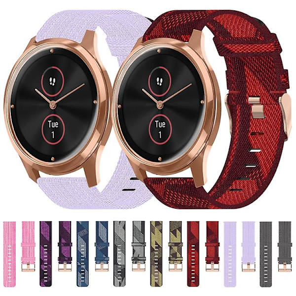 Garmin Vivomove Luxe 20 mm: nylon kudottu watch Pink