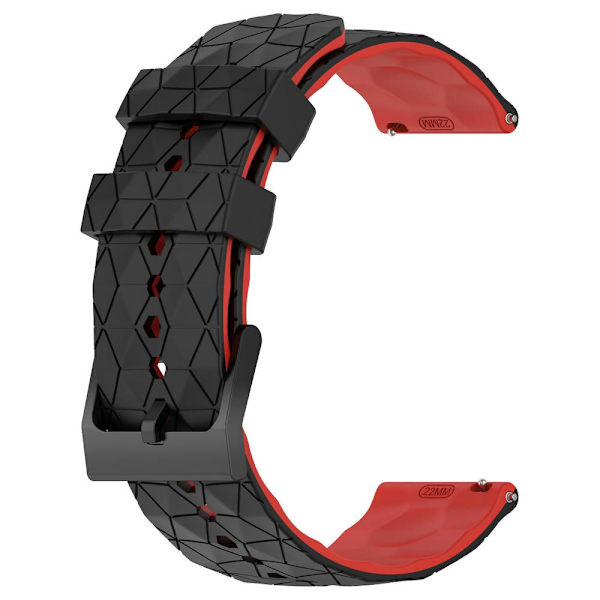 Kaksiväri silikoniranneke Xiaomi MI Watch S1 Active -kelloon Black Red