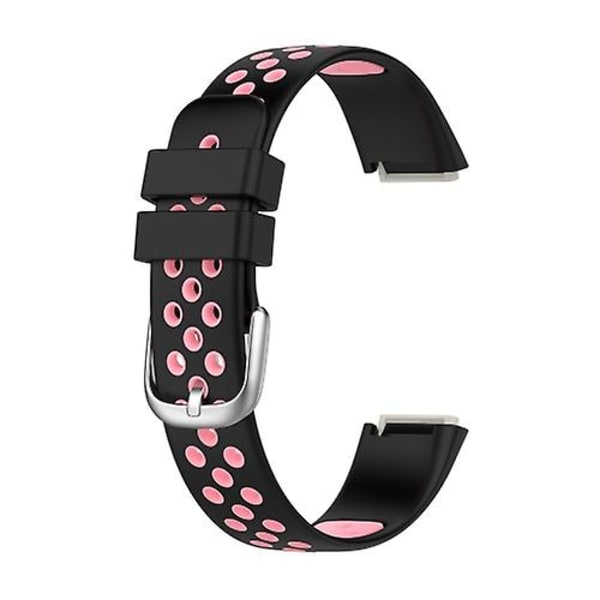 For Fitbit Luxe tofarget silikonklokkerem Black Pink