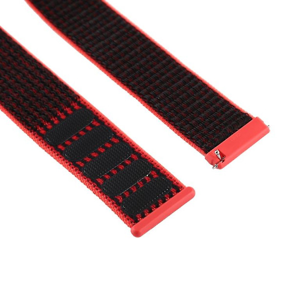 Fitbit Versa / Versa 2 nylon , jossa on koukku ja silmukkakiinnitys Black Red