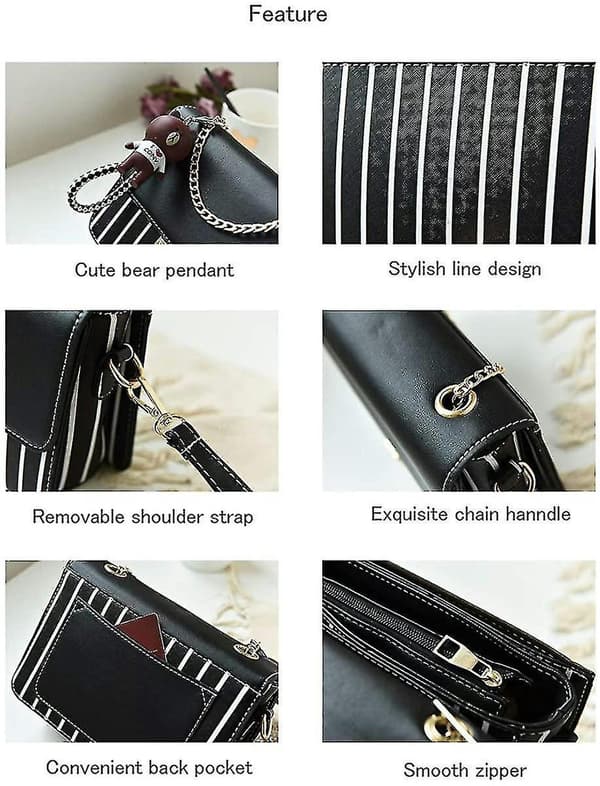 Gz Crossbody-väska axelväska för kvinnor läder små plånböcker handväskor mode