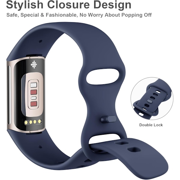 Justerbare Sportudskiftningsbånd til Fitbit Charge 5 (3-pak, Lille)