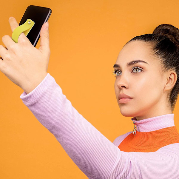 6 st telefonrem grepphållare finger mobiltelefon grepp teleskopisk telefon fingerrem stativ universellt fingerstöd för de flesta smartphones Chic Colors
