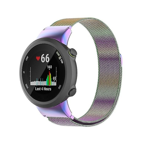 Til Garmin Forerunner 45 / 45s / Swim 2 Milanese erstatningsarmbåndsurrem Colorful