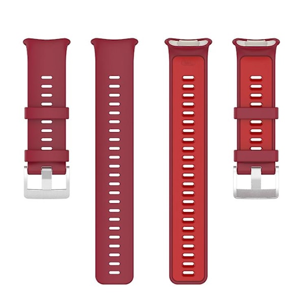 Til Polar Vantage V2 tofarvet silikoneurrem Red
