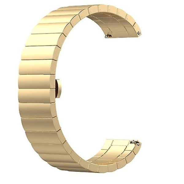 För Garmin Vivoactive 3 Metal Watch Band Gold