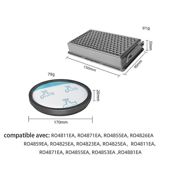 Filter till Moulinex Tefal Compact Power Cyclonic dammsugare