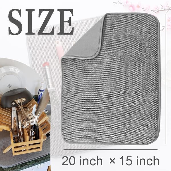 2-pak mikrofiber opvaskemåtte grey