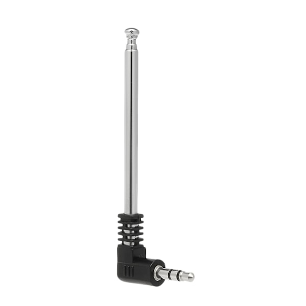 Fm-radioantenne 3,5 mm udtrækkelig antenne 4 sektioner L-formet 240 mm antenne