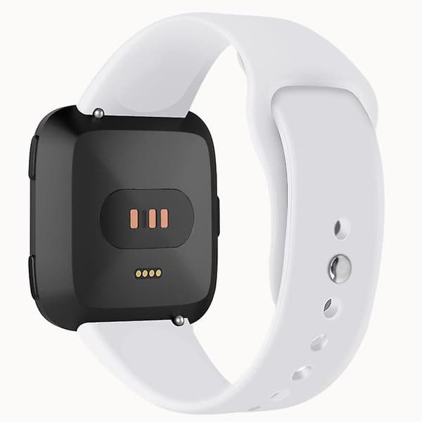 Til Fitbit Versa 2 / Fitbit Versa Lite ensfarvet silikoneurrem White