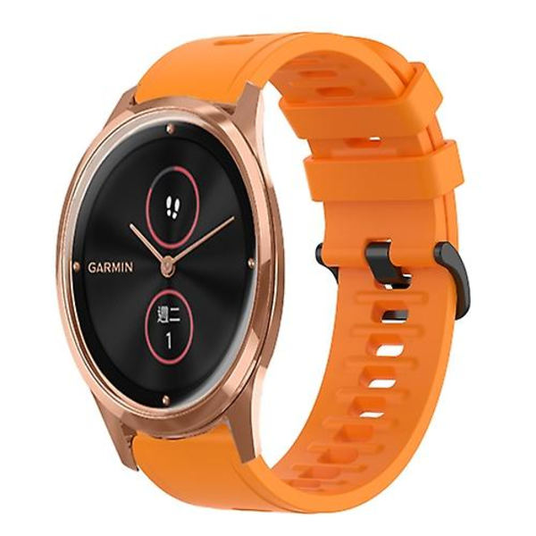 För Garminmove Luxe 20 mm enfärgad mjukt watch Orange