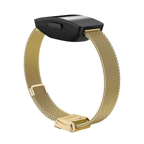 For Fitbit Inspire / Inspire Hr / Ace 2 Double Insurance Buckle Milanese Watch Band Gold