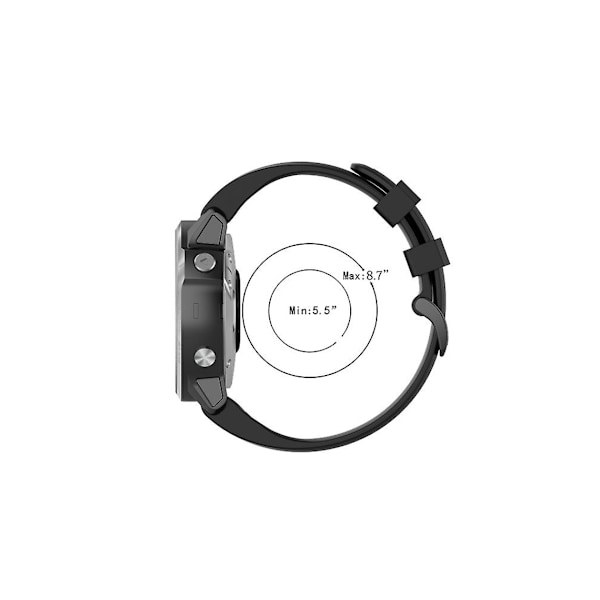 Hihna Garmin Fenix 7S Pure Color -silikoniranneke, harmaa