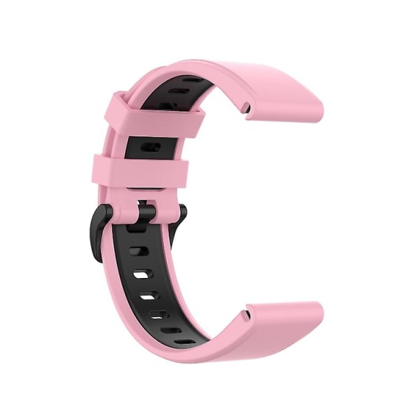 22 mm hurtigutløser tofarget silikonklokkerem for Garmin Fenix ​​7 / Epix Pink Black