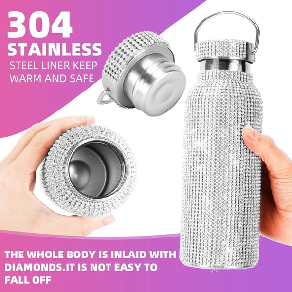 Bling Diamond Termokande, Glitter Vandflasker - Rustfrit Stål