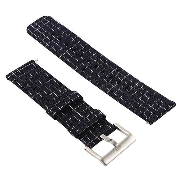 Yksinkertainen watch Fitbit Versalle / Versa 2:lle Black Silver