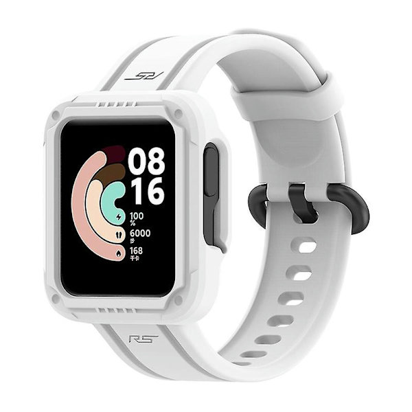 Til Xiaomi Redmi Watch/redmi Watch 2/mi Watch Lite/mi Watch Lite 2 Smart Watch Rem, Blød Silikone Rem Med Urkasse White