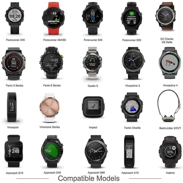 Lader for Garmin Fenix 6 6S 6X Pro Fenix 5 5S 5X Plus Forerunner 745 935 945 45 45S