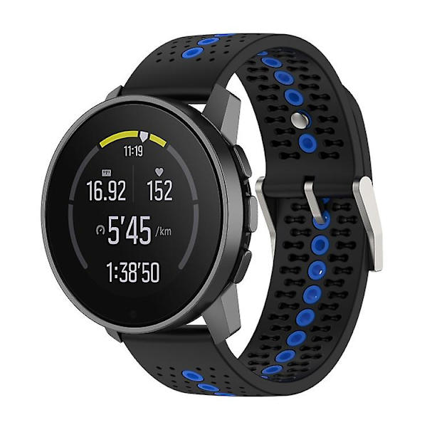 Suunto 9 Peak Universal Colorful Hole watch rannekkeelle Black Blue