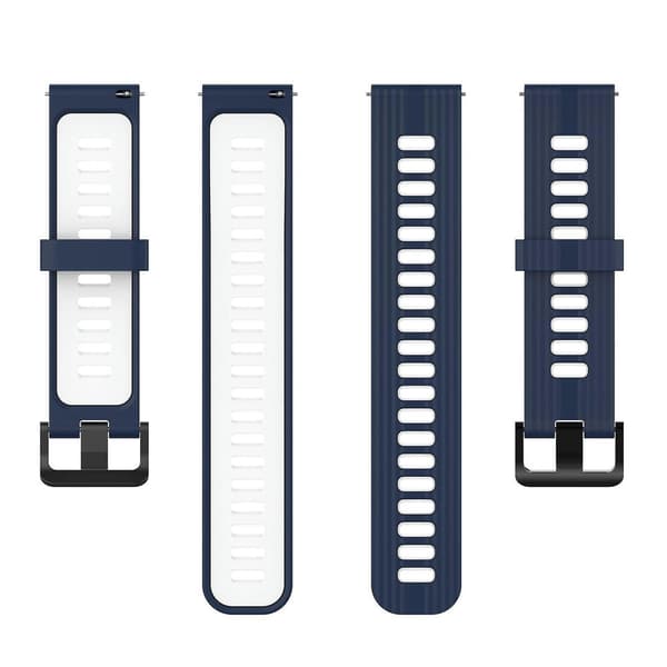 Silikonrem for Huawei Watch GT 3 42mm 2 Midnight Blue White