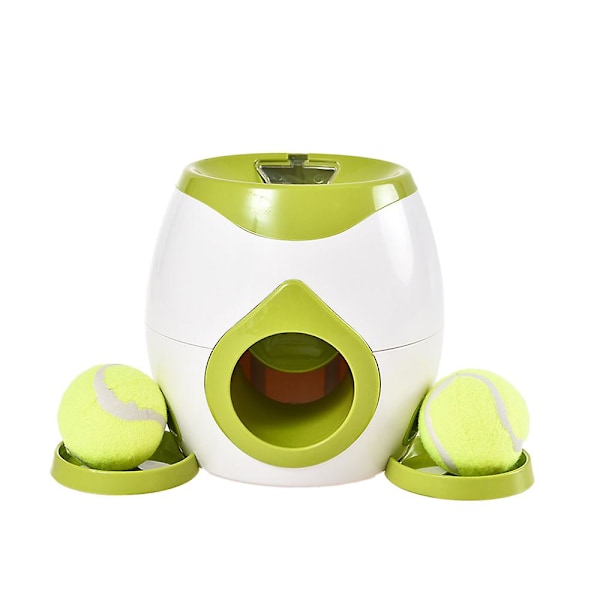 Hunde leketøy tennis kjæledyr ball launcher hundeleker tennis mat belønning maskin kaster interaktiv mater leketøy Green