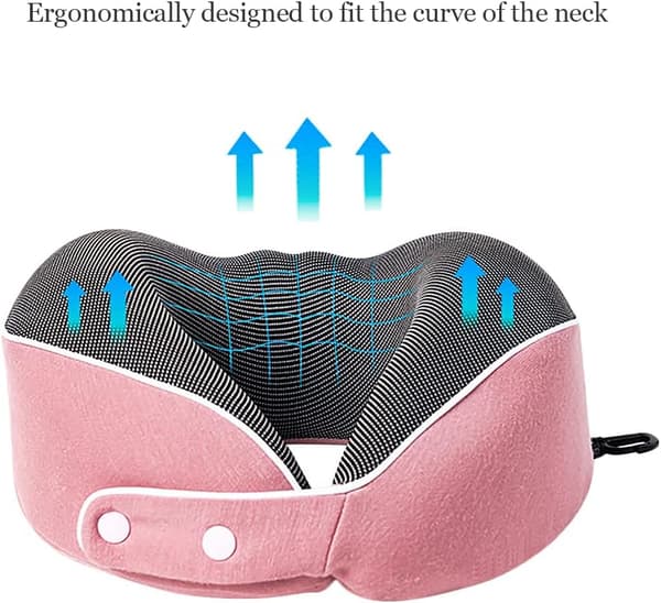 Reisepute i Memory Foam, U-formet hodestøttepute (Grå)