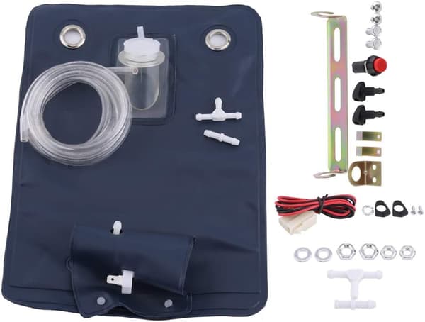 12V Universal Vindusspylerpumpeposesett for Klassiske Biler