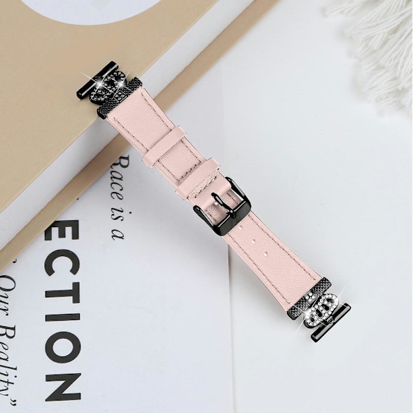 Svart kontaktläderklockarmband för Huawei Watch 2/gt 2 42mm / Gt 3 42mm Pink