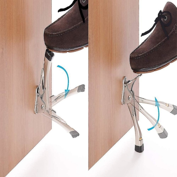 Dörrstoppare, 2-pack Kickdown Dörrstopp med One Touch Justerbar höjd och