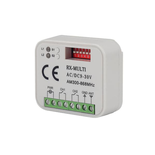 Fjernkontrollbryter mottaker 300-868mhz mottaker Universal Ac/dc 9-30v for garasjeportkontroll Ga