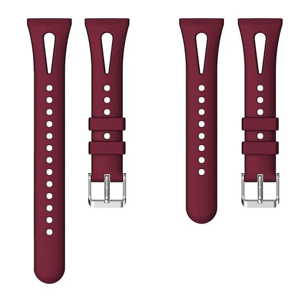 För Fitbit Versa 3/4 Water-droppe Slim Silicone Watch Band Wine Red