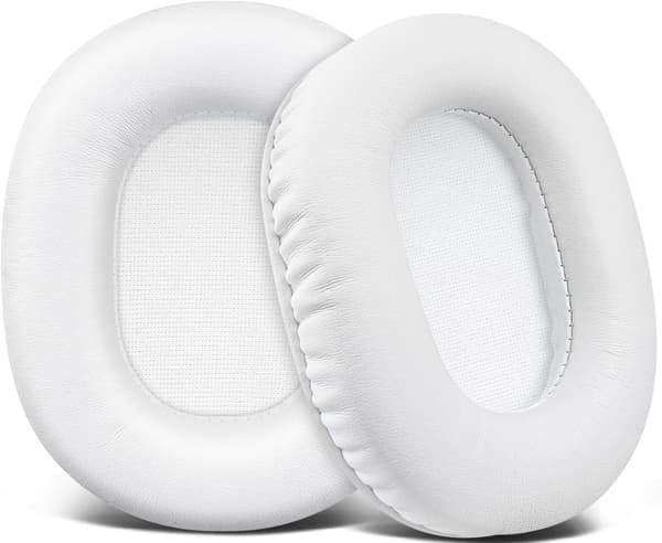 Ørepuder til Audio Technica ATH M50X M40X M30X Memory foam ørepuder, hvide
