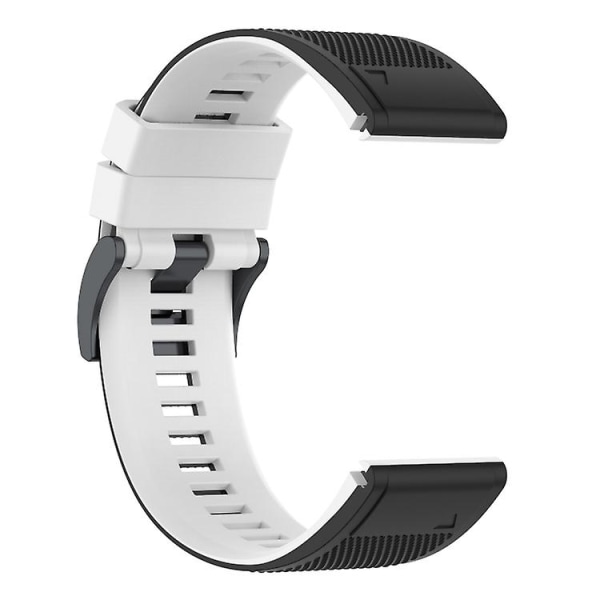 For Garmin Fenix ​​7 Tofarget silikonklokkerem Black White