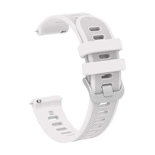 För Garmin Vivomove Style 20 mm silikontwill watch White