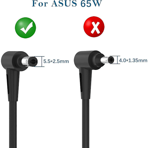 65w Asus bærbar oplader til Asus X551 X551m X751 X751m X751l X751sa X550 X550la