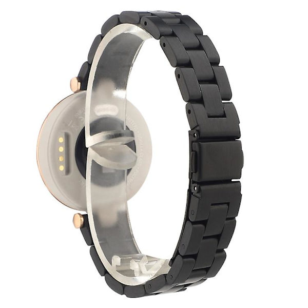 Ruostumattomasta teräksestä valmistettu kolme helmeä käsin irrotettava Xiaoman watch Garmin Lilylle Black