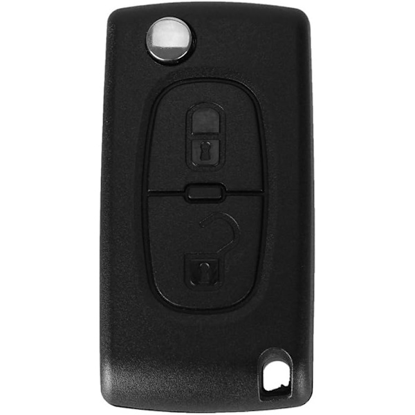 Fjärrkontrollnyckel för bilnyckelbyte för Peugeot 207 307 3008 5008 Nyckelbricka med 2 knappar Blad utan spår Modell utan battericell