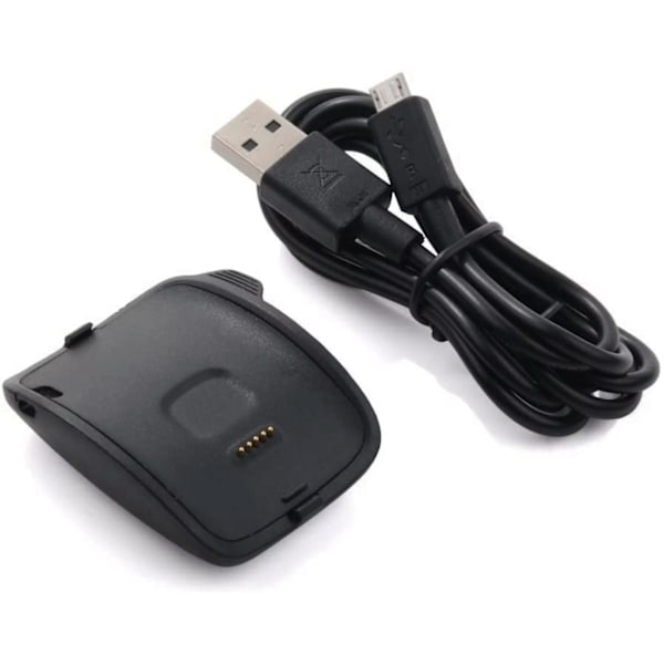 Lader for kompatibel med Gear S-lader, ladestasjon for Samsung Gear S SM-R750 Smart Watch (svart)