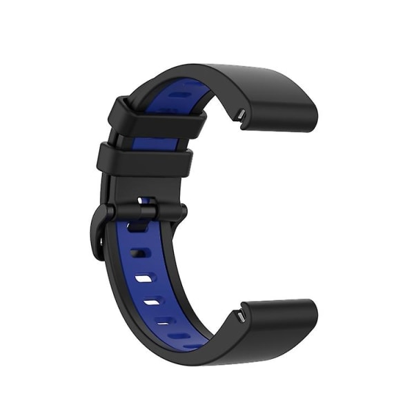 För Garmin Fenix ​​6s Tvåfärgs watch Black Blue