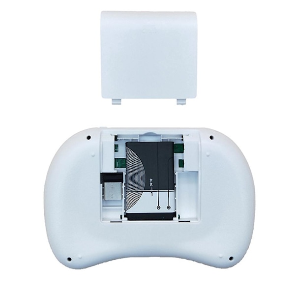 Mini 2.4ghz Multi-media Bärbar Trådlös Handhållen Mini-tangentbord Backlit lithium battery white