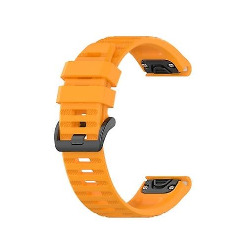 För Garmin Fenix ​​5 Plus Silicone Watch Band Yellow