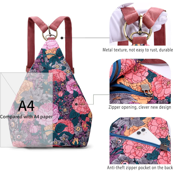 Premium-reppu naisille. Bohemian-tyylinen reppu