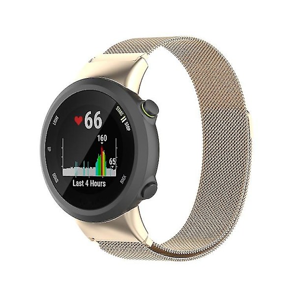 Til Garmin Forerunner 45 / 45s / Swim 2 Milanese erstatningsarmbåndsurrem Champagne Gold