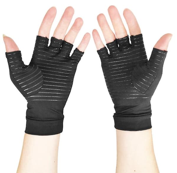 Herre Termohansker for kvinner Unisex Half Finger Stretch Fingerless Hansker E-M