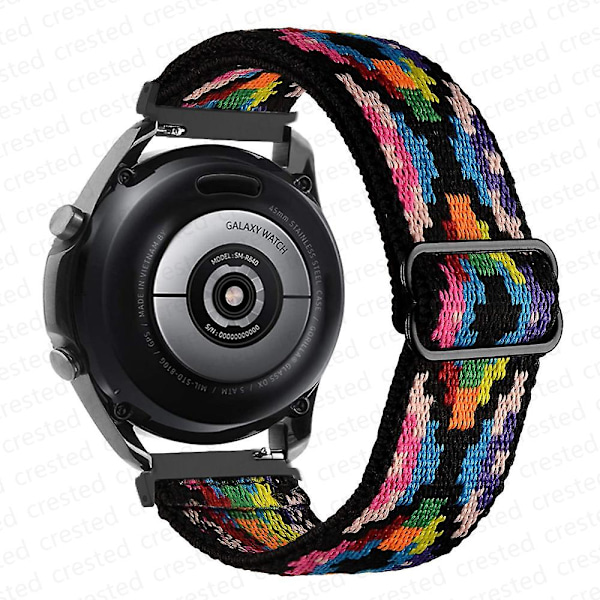 20 mm 22 mm bånd til Samsung Galaxy Watch 4/classic/3/5/pro/active 2 Gear S3 Elastic Nylon Loop Huawei Watch Gt 2 2e 3 Pro Strap Bohemia color 22mm