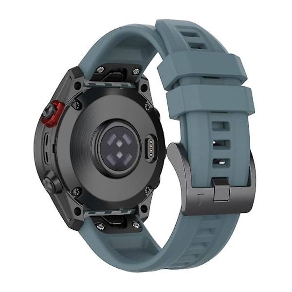 For Garmin Fenix ​​7x hurtigutløsende silikonklokkerem Navy Blue