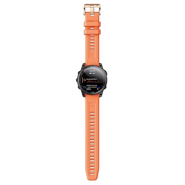 For Garmin Fenix ​​6s Pro 20 mm rosegullspenne silikonklokkerem Orange